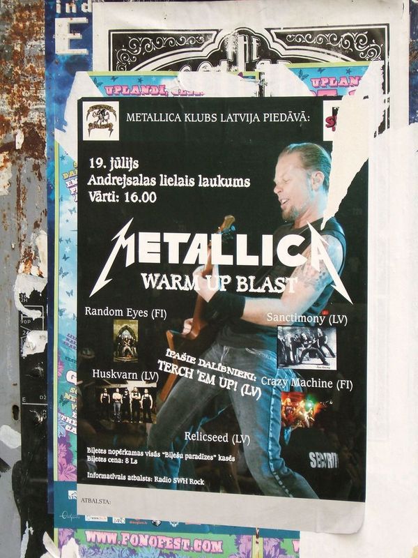 Рекламный плакат концерта Металлики